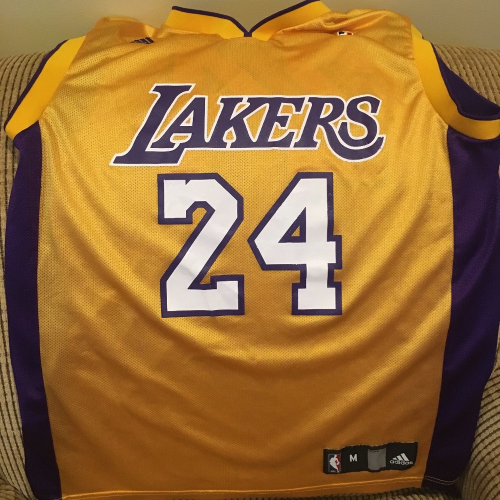 KOBE BRYANT Gold Jersey - Men's Medium Adidas 2010